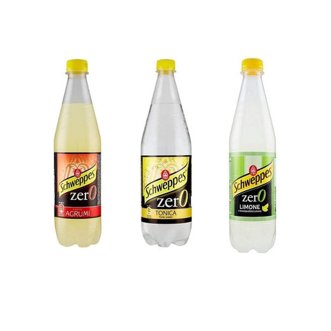 Schweppes Testpaket Zero ohne zucker Erfrischend alkoholfreies Getränk Zitrone Zitrusfrüchte Tonic Wasser 36x600ml Original italienisch
