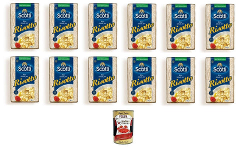 Scotti Reis RIso Scotti- Idealer Reis für Risotto 12x 1000gr + Italian Gourmet polpa 400g 8001860870040