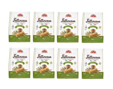 Scotti Snack Kuchen & Backwaren 8x Di Leo Biscotti come Fattincasa con farina integrale, Kekse als hausgemachtes mit mit vollem Mehl, biscuits 500 g italienisch Original 8000015003371