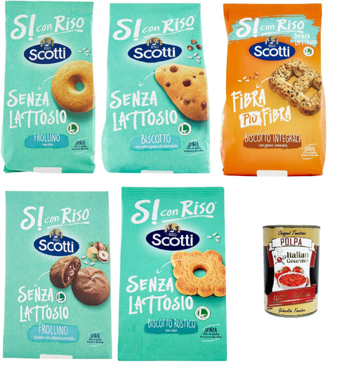 Scotti Si con Riso Testpaket Laktose freie und palmenfreie Kekse Lactose free biscuits 5 stuck italienisch Original