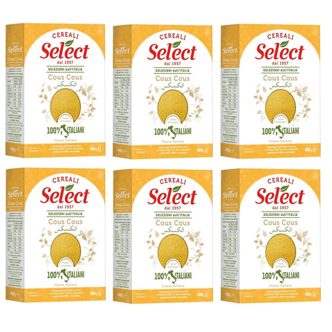 Select Couscous Select Cous Cous 100% italienischer Hartweizengrieß in 5 Minuten Fertig 400g Packung 6x Original italienisch 8006280179001