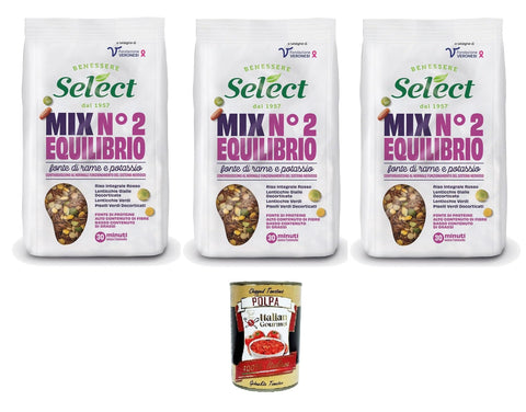 Select Koch- & Backzutaten Select MIX N.2 EQUILIBRIO Quelle für Kupfer und Kalium 3x 300gr + Italian Gourmet polpa 400g 8006280130248