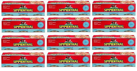 Simmenthal Menosale Leckeres Mageres Fleisch in Gemüsegelee und Honig mit 26% Salz (3 x 90 g) Dosenfleisch Fertiggericht aus Rindfleisch italienisch Original