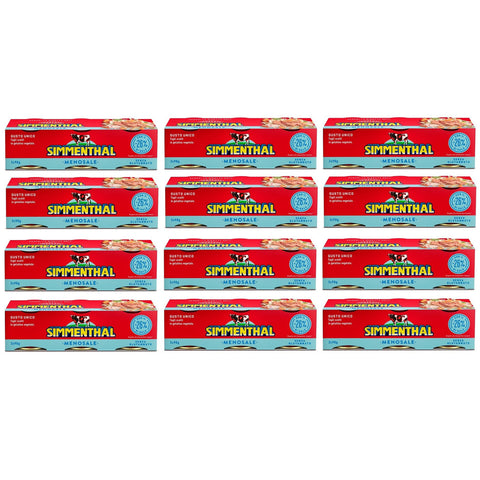 Simmenthal Menosale Leckeres Mageres Fleisch in Gemüsegelee und Honig mit 26% Salz (3 x 90 g) Dosenfleisch Fertiggericht aus Rindfleisch italienisch Original