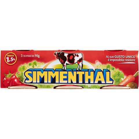 Simmenthal Rindfleisch in Aspik 3x 90g 100% Italienisch Fleisch Aspikfleisch 6x Original italienisch