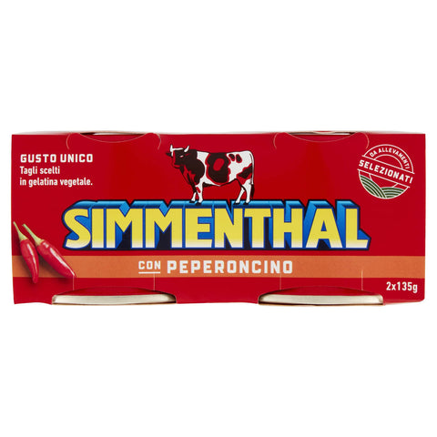 Simmenthal Fleisch, Geflügel & Wild SIMMENTHAL CON PEPERONCINO DI CALABRIA GR.135X2 (1000010485) 8004030921115