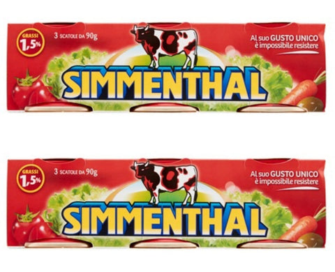 Simmenthal "Piatto Pronto di Carni Bovine in Gelatina Vegetale" Fertiger Fleischteller in Gemüsegelée 1x90g Original italienisch Feinkost