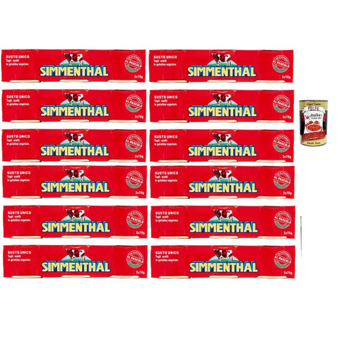 Simmenthal carne in scatola, Rindfleisch in Aspik 12x (3x 70 g) 100% Italienisch Fleisch Aspikfleisch Original