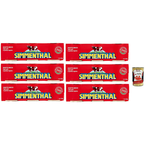 Simmenthal carne in scatola Rindfleisch in Aspik ( ) 100% Italienisch Fleisch Aspikfleisch 3x140 g 6x italienisch Original Pastasauce + kostenlos polpa 400 g