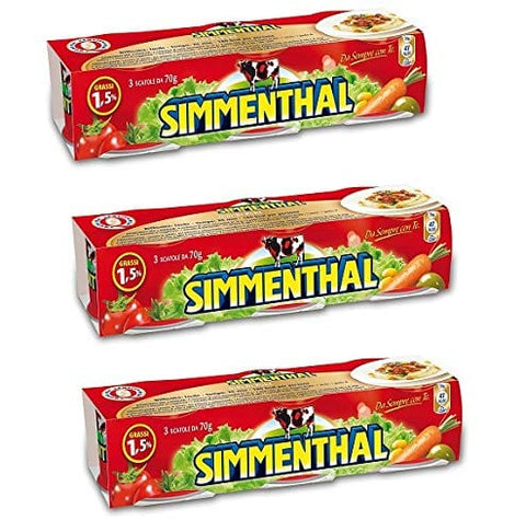 Simmenthal Fleisch in Gelee,, 100 % italienisches Fleisch, Gelee, Rindfleisch, fertig zum Verzehr 3x90g Original italienisch Feinkost