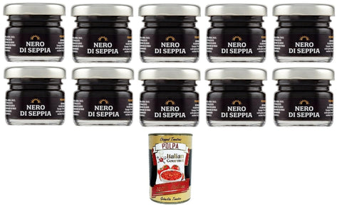 Smeralda Koch- & Backzutaten 10x SMERALDA Nero di Seppia Tintenfisch-Tinte 20gr + Italian Gourmet polpa 400g 8019500002423