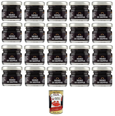 Smeralda Koch- & Backzutaten 20x SMERALDA Nero di Seppia Tintenfisch-Tinte 20gr + Italian Gourmet polpa 400g 8019500002423