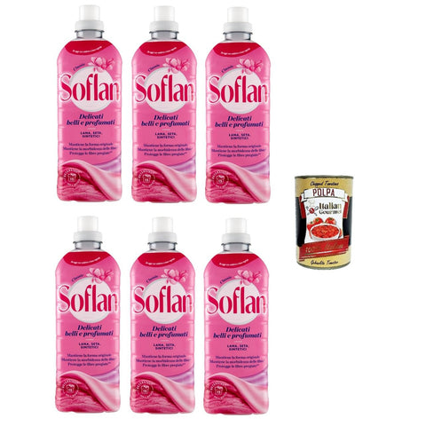 Soflan Weichspüler für Feinwäsche, schön und duftend, 6x 900 ml Flüssiger Weichspüler italienisch Original