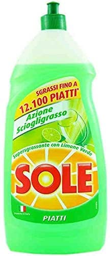 Sole piatti grün zitrone Water Spülmittel Geschirrspülmittel reiniger 6x 1100ml italienisch Original