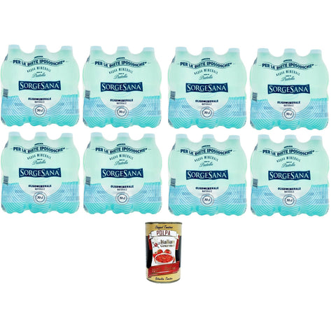 Sorgesana Acqua Oligominerale Naturale Natürliches oligomineralisches Mineralwasser 48x50 cl italienisch Original