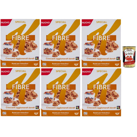 Special K Haferflocken Special K Cereals, Müsli mit Kleie und Karamellgeschmack, Vollkorn Weizen und Gerste mit Vitaminen und Mineralstoffen, Frühstückscerealien, 6x 360 g italienisch Original 8032804040014