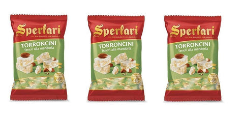 Sperlari Kategorien 3x Sperlari Torroncini Teneri alla mandorla 46% Mandeln Weiche Mandelnougats 130g 8004190351944
