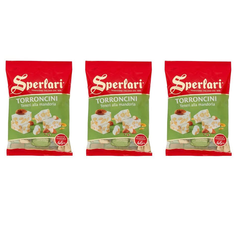 Sperlari Torroncini Teneri alla Mandorla Weicher Nougat mit Mandeln 3x 117g italienisch Original