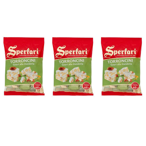 Sperlari Torroncini Teneri alla Mandorla Weicher Nougat mit Mandeln 3x 117g italienisch Original