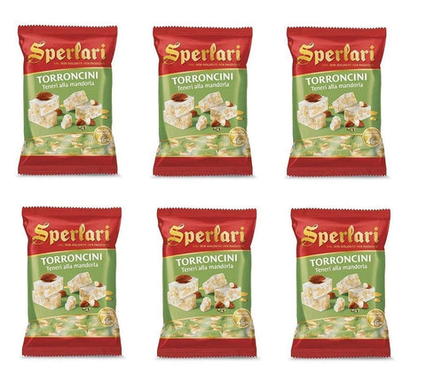 Sperlari Kategorien 6x Sperlari Torroncini Teneri alla mandorla 46% Mandeln Weiche Mandelnougats 130g 8004190351944