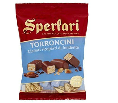 Sperlari Kategorien Sperlari Torroncini Classici ricoperti di cioccolato fondnete 31% Mandeln bedeckt mit dunkler Schokolade 130g 8013399176807