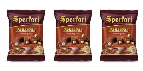 Sperlari Nougat 3x Sperlari Zanzibar Cioccolato Gianduia Schokolade 2 ganze Haselnüsse 130 8004190351951