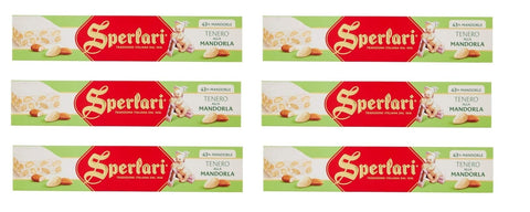 Sperlari Nougat 6x Sperlari Torrone Tenero alla Mandorla Weicher Mandel nougat 43% Mandel Italienische Tradition 150g 8004190351319