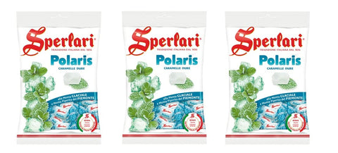 Sperlari S.r.l. Sperlari Polaris Caramelle Dure alla Menta Glaciale Harte Bonbons Gletscherminze 3x 200g italienisch Original