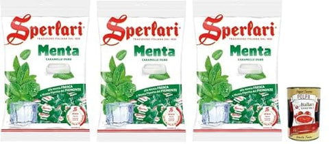 Sperlari Snack Kuchen & Backwaren Sperlari Menta, Caramelle alla menta, Münzbonbons, lollies Süßigkeiten. 3x 500g + italian Gourmet polpa 400g 8008380103900