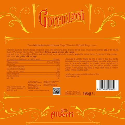 Sperlari Weihnachtssüßigkeiten Alberti Strega Goccioloni 195g 8001975050108