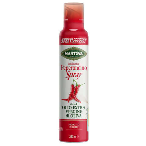 SPRAYLEGGERO Natives Olivenöl Extra Aromatisiert mit Chili durch die Praktische Sprühflasche Können Sie bis zu 1x250ml Original italienisch Feinkost