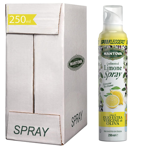 SPRAYLEGGERO Natives Olivenöl Extra Aromatisiert mit Zitrone 6x250 ml - durch die Praktische Sprühflasche Können Sie bis zu 90 % des Öls Einsparen italienisch