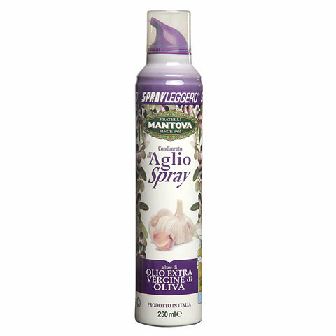 SPRAYLEGGERO Natives Olivenöl Extra Aromatisiert mit Knoblauch durch die Praktische Sprühflasche Können Sie bis 1x250ml Original italienisch Feinkost