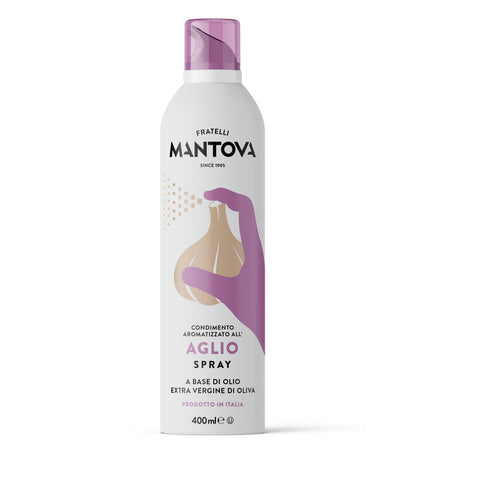 SPRAYLEGGERO Natives Olivenöl Extra Aromatisiert mit Knoblauch 400 ml - durch die Praktische Sprühflasche Können Sie bis zu 90 % des Öls Einsparen italienisch