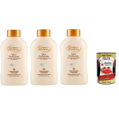 Spuma di Sciampagna Intime Pflege & Hygiene Spuma di Sciampagna Wohlbefinden Talk duftend - weiches und samtiges Leder 3x 200g Original italienisch inkl. Italian Gourmet Polpa 400g 8007750001709