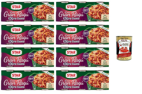 Star il mio Gran Ragù Extra Gusto mit 100% italienischem Fleisch, Packung mit 8x300g Original italienisch Feinkost