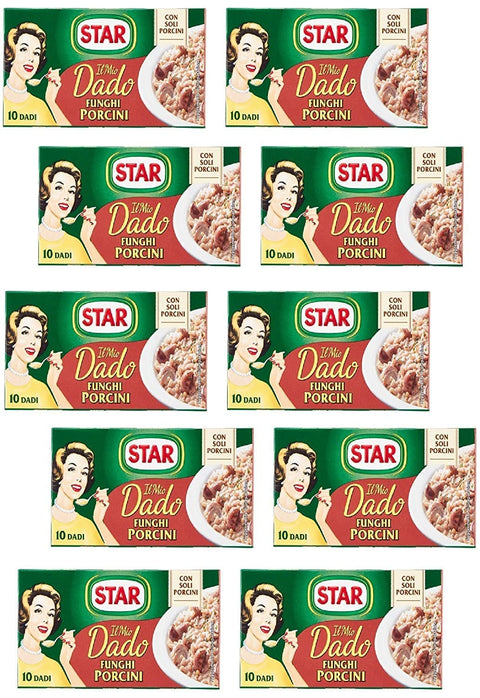 Star Brühe & Fond 10x Star dado funghi porcini brodo Steinpilze Suppenwürfel Brühe 10 pz