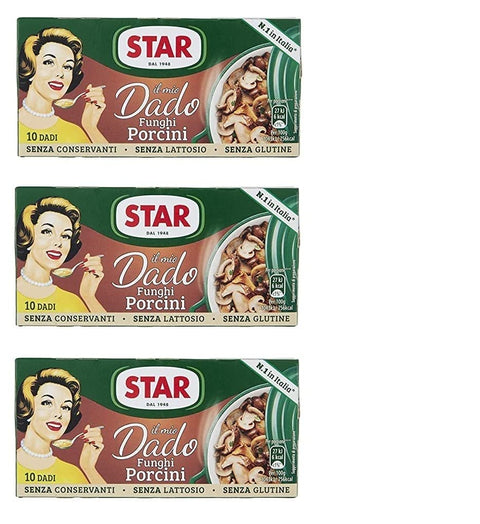 Star Brühe & Fond 3x Star dado funghi porcini brodo Steinpilze Suppenwürfel Brühe 10 pz 8000050008904