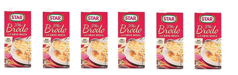 Star Brodo Carne Mista Broth flüssiges Mischfleisch Fertigspeisen 6x 1 l italienisch Original