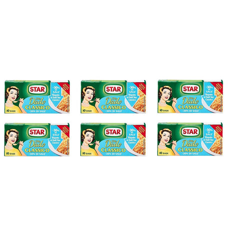 Star classico dado brodo Suppenwürfel Brühe klassisch 30% Salz 10 pz 6x Original italienisch Zutat