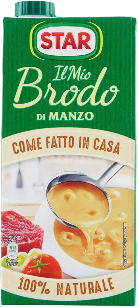Star brodo Manzo Brühe Flüssigkeit Rindfleisch an Geschmack Fertiggerichte 1Lt italienisch Original