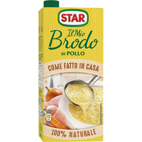 Star Brühe & Fond Star brodo Pollo Brühe Flüssigkeit Hähnchen Fertiggerichte 1 Lt 3x italienisch Original 8000050022450