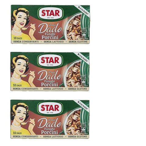 Star Brühe & Fond Star dado funghi porcini brodo Steinpilze Suppenwürfel Brühe 10 pz 3x Original italienisch 8000050008904