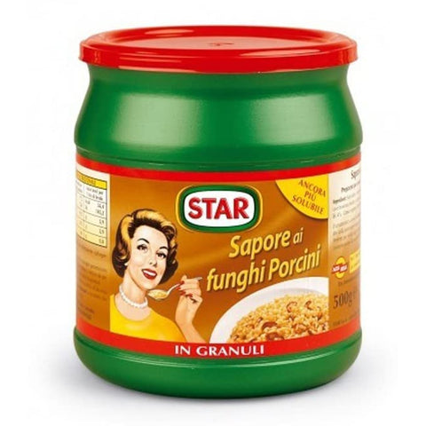 Star Brühe & Fond Star Gusto Funghi Porcini Lebensmittelzubereitung für Brühe Geschmack von Steinpilzen Packung Etwa 25 Liter Brühe werden 500g italienisch Original 8000050044001