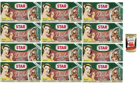 Star Brühe Star dado funghi porcini brodo Steinpilze Suppenwürfel Brühe 10 pz. 12x 100g + Italian Gourmet polpa 400g 8000050008904
