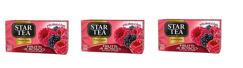 Star The Frutti di bosco tè tea box 25 Tee beutel Beeren 42,5g Schwarztee 3x Original italienisch