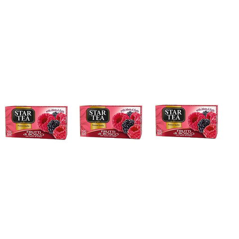 Star The Frutti di bosco tè tea box 25 Tee beutel Beeren 42,5g Schwarztee 3x Original italienisch