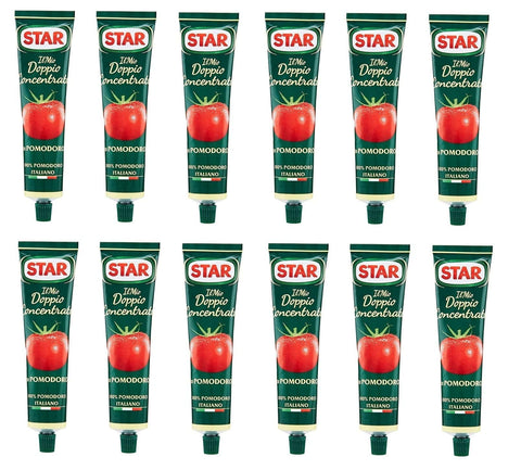 Star Il Mio Doppio Concentrato doppeltes Tomatenkonzentrat 100% italienische Tomate Aluminiumrohr 12x135g Original italienisch Feinkost