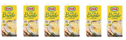 Star Brodo Pollo Broth flüssiges Huhn Fertigmahlzeiten 6x 1 l italienisch Original