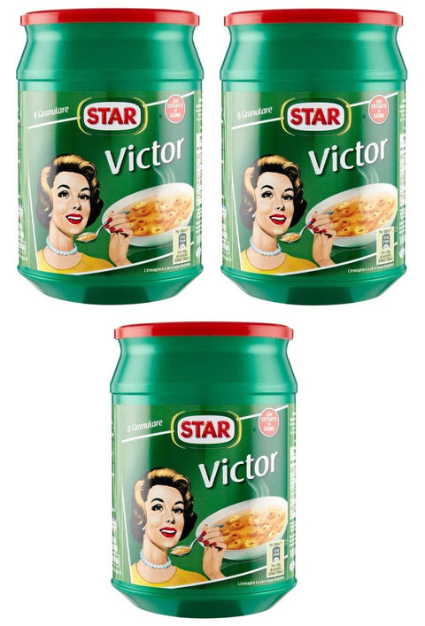 Star Victor Brodo Granulare Körnige Brühe mit Fleischextrakt Packung Etwa 56 Liter Brühe werden erhalten 1000 g 3x italienisch Original